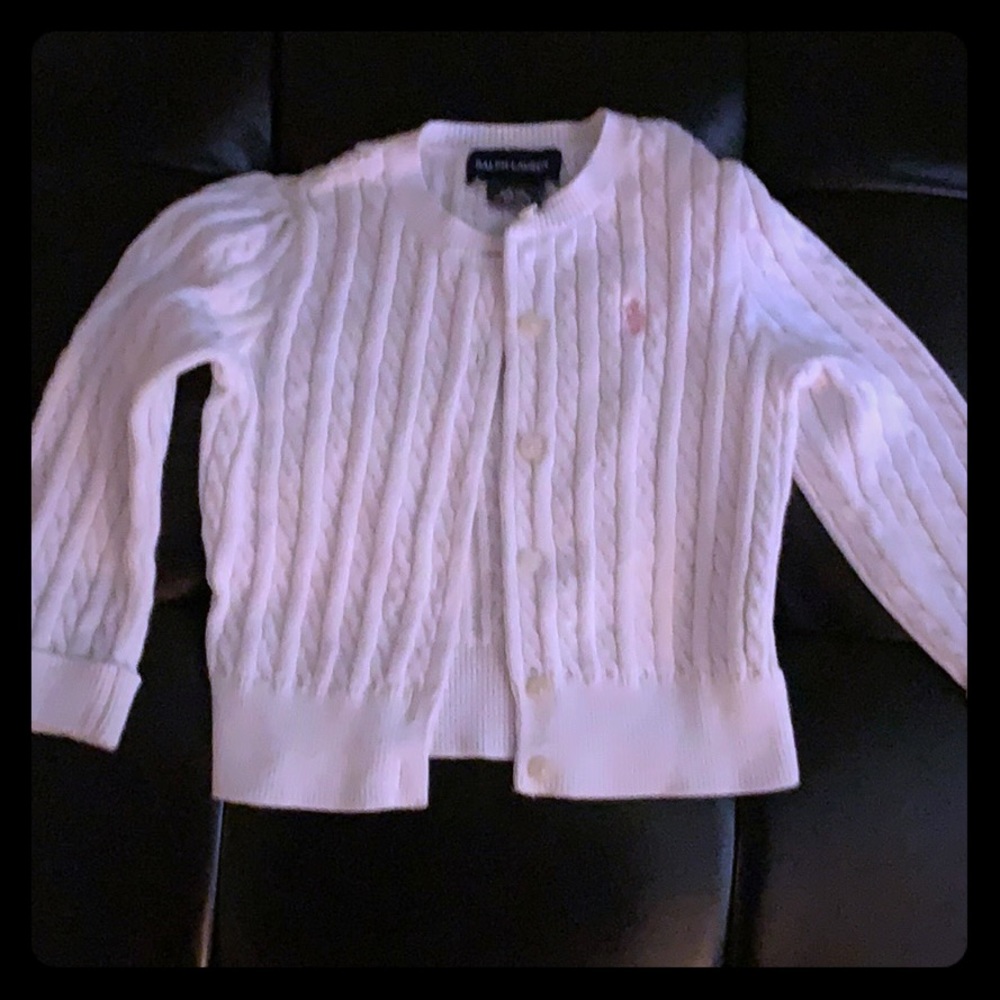 Girl white Ralph Lauren sweater